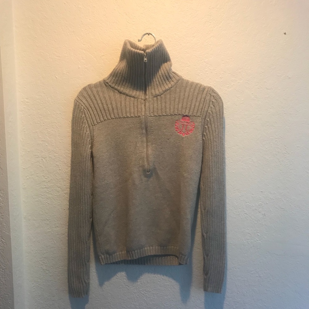 Tommy Hilfiger grey turtle neck medium vintage 90s